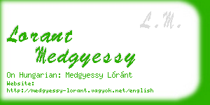 lorant medgyessy business card