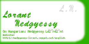 lorant medgyessy business card